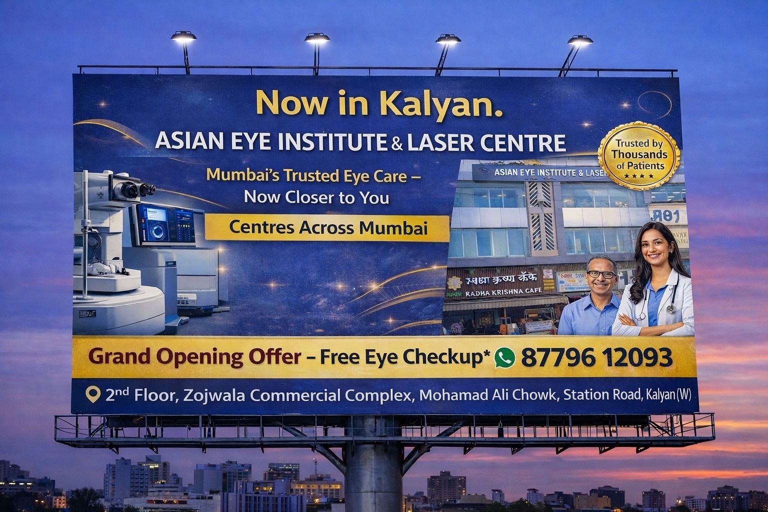 Ribbon cutting at Asian Eye Hospital Kalyan West opening